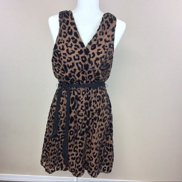 Express Dresses & Skirts - Velvet Leopard Wrap Dress Large